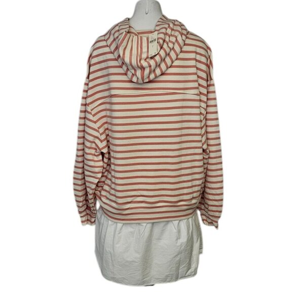 Anthropologie Pilcro Hooded Sweatshirt Twofer Mini Dress, Striped, Size S, NWT - Picture 3 of 9